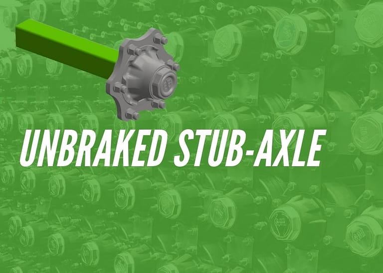 UNbraked agricultural axle