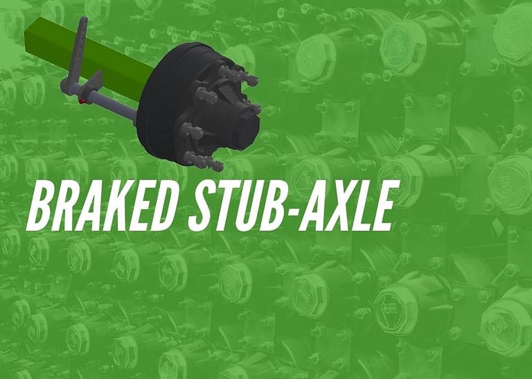 braked agricultural axle