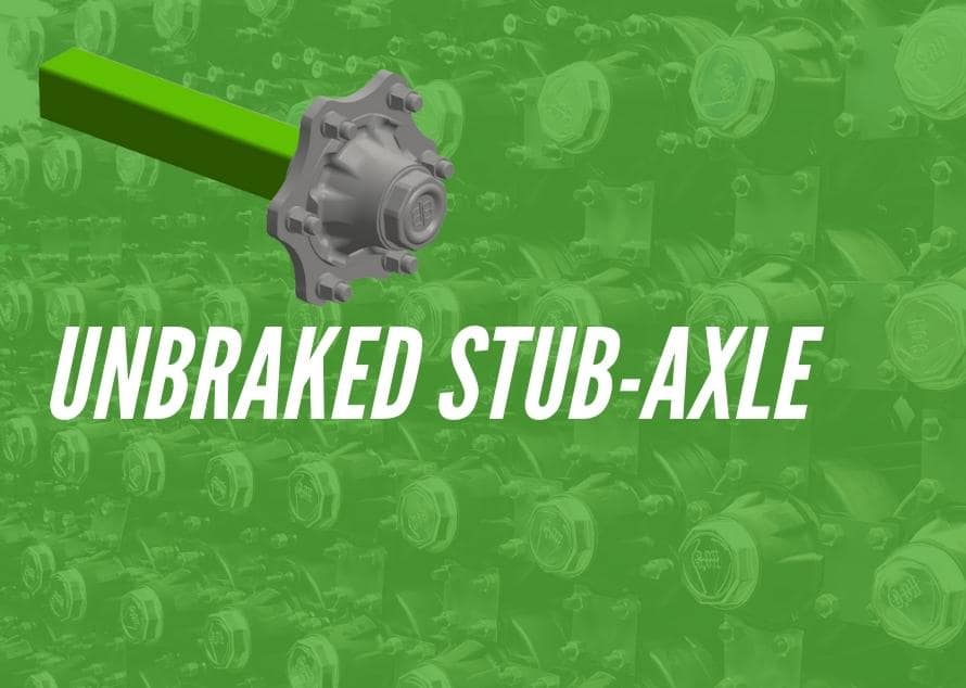 UNbraked agricultural axle